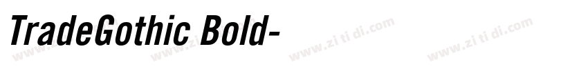 TradeGothic Bold字体转换